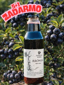 100% šťava z BIO arónie čiernoplodej 0,75L 5+1 ZADARMO